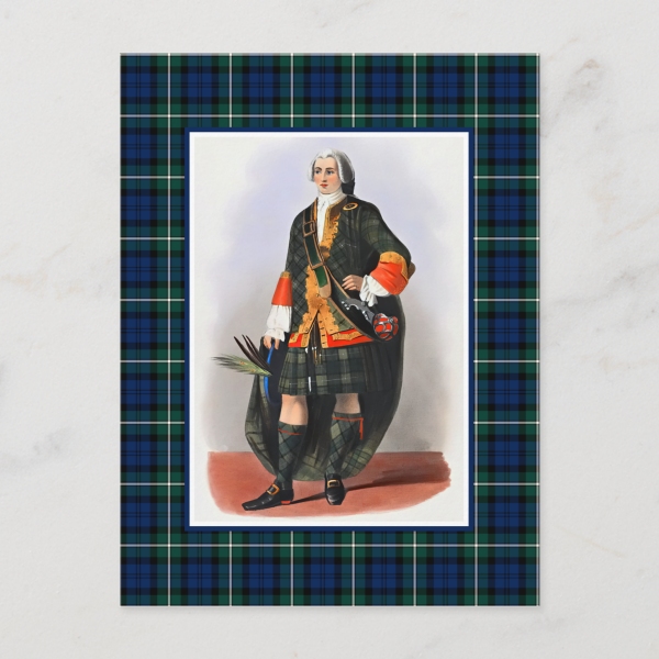 Forbes tartan postcard