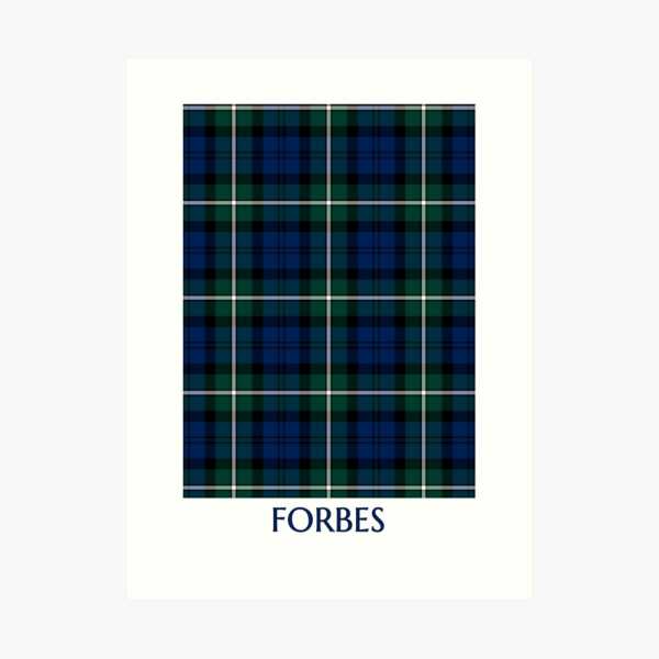 Forbes tartan art print