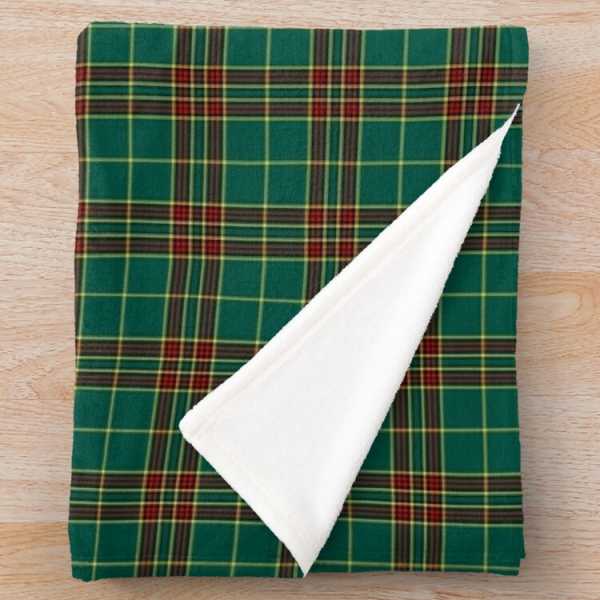 Forde tartan fleece throw blanket