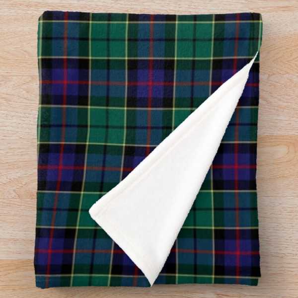 Forsyth tartan fleece throw blanket