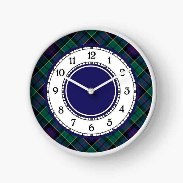 Forsyth tartan wall clock