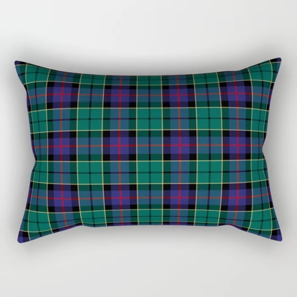 Forsyth tartan rectangular throw pillow