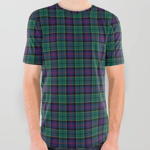 Forsyth tartan all over print tee shirt