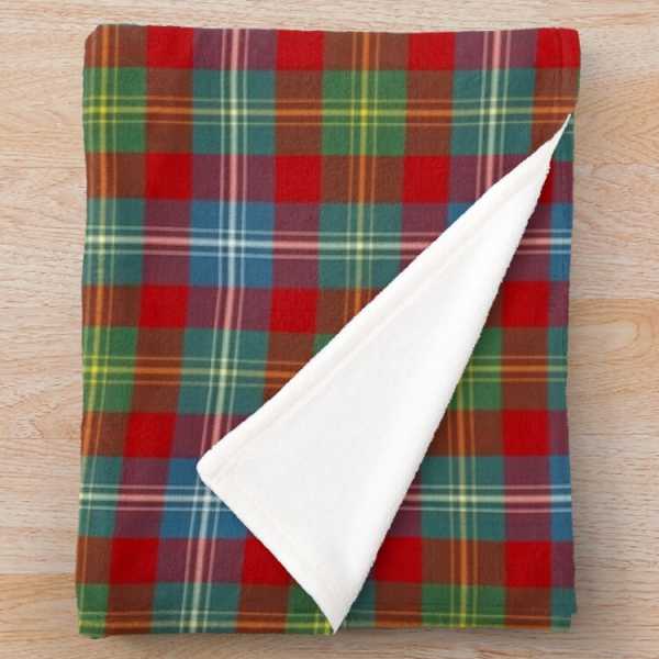 Foster Ancient tartan fleece throw blanket