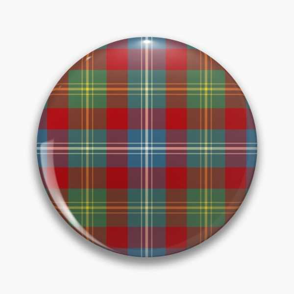 Foster Ancient tartan pinback button