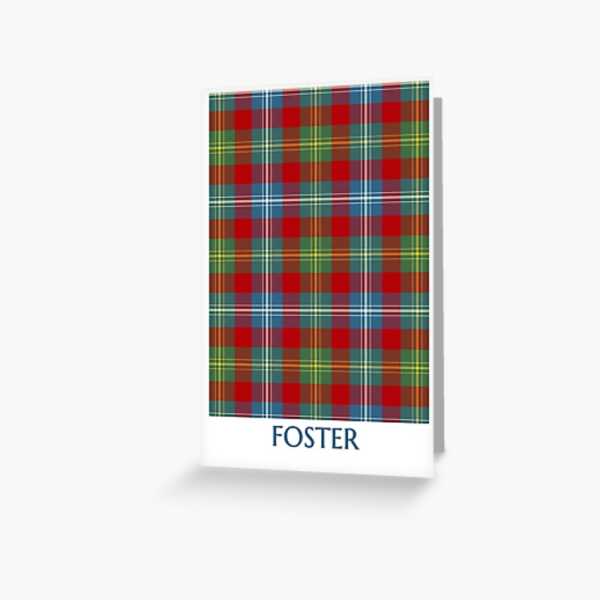 Foster Ancient tartan greeting card