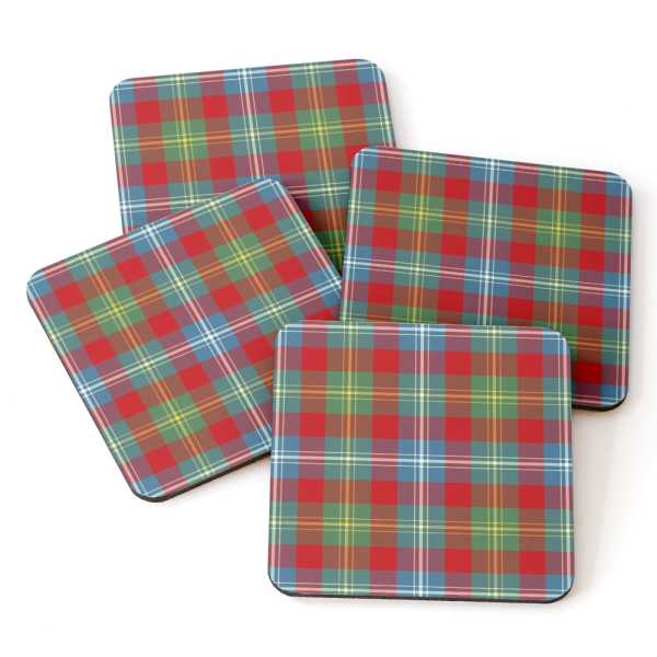 Foster Ancient tartan beverage coasters