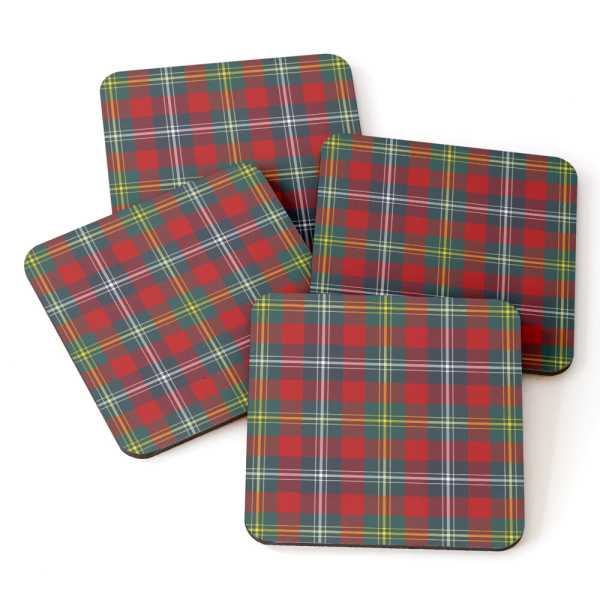 Foster tartan beverage coasters