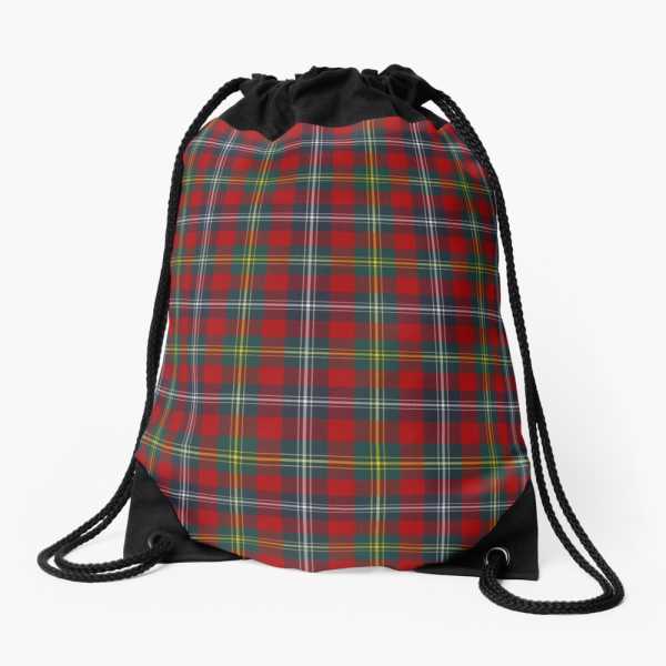 Foster tartan drawstring bag