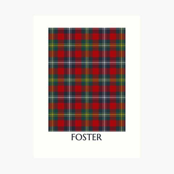 Foster tartan art print