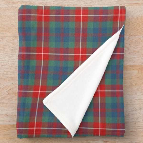 Fraser Ancient tartan fleece throw blanket