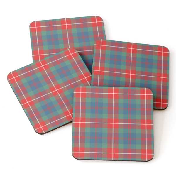 Fraser Ancient tartan beverage coasters