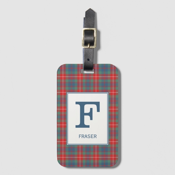 Fraser Ancient tartan luggage tag