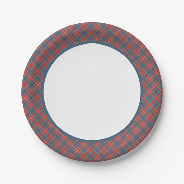 Fraser Ancient tartan paper plate