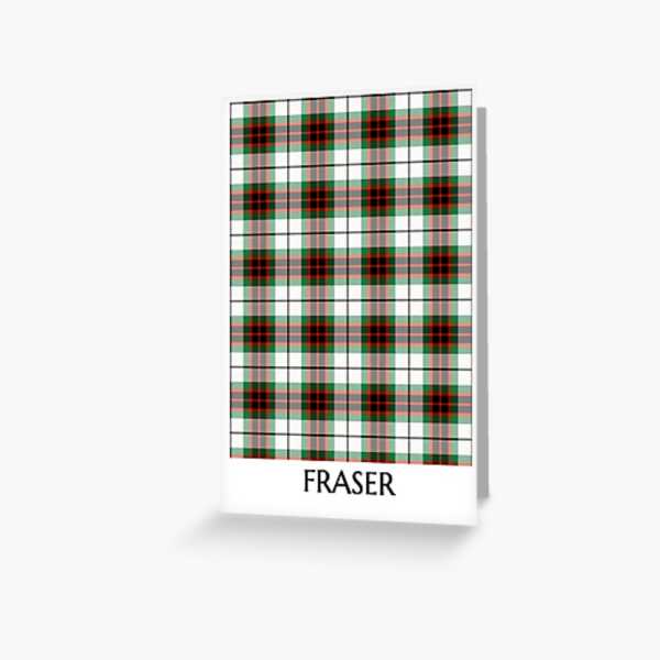 Fraser Dress tartan greeting card