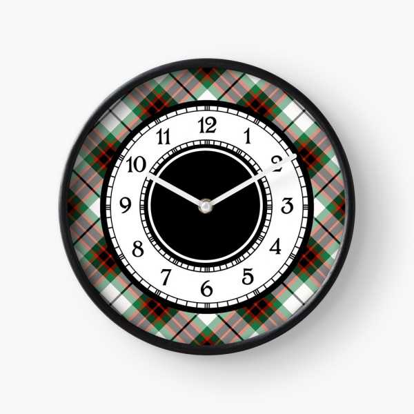 Fraser Dress tartan wall clock
