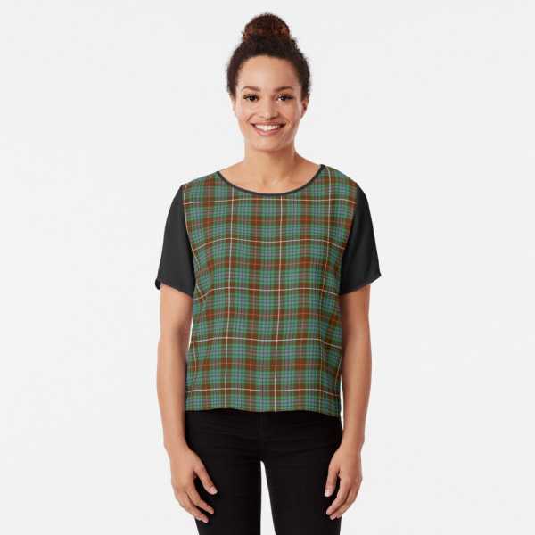 Fraser Hunting tartan chiffon top