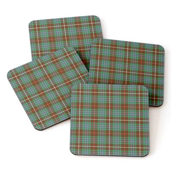 Fraser Hunting tartan beverage coasters