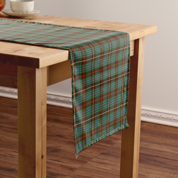 Fraser Hunting tartan table runner