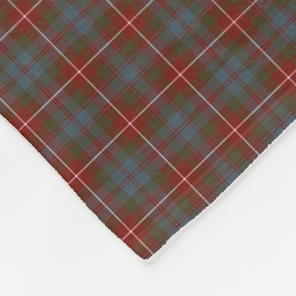 Fraser Weathered tartan fleece blanket