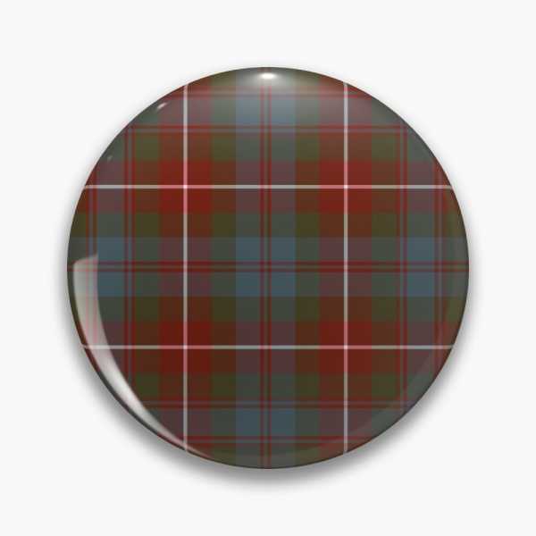 Fraser Weathered tartan pinback button