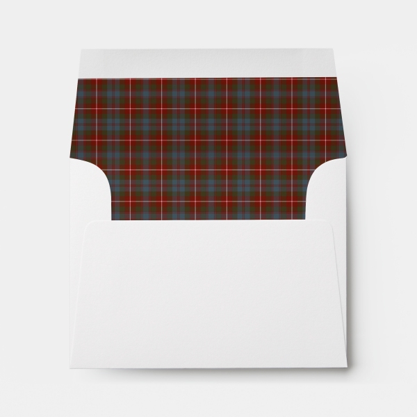 Envelope with Fraser Weathered tartan liner