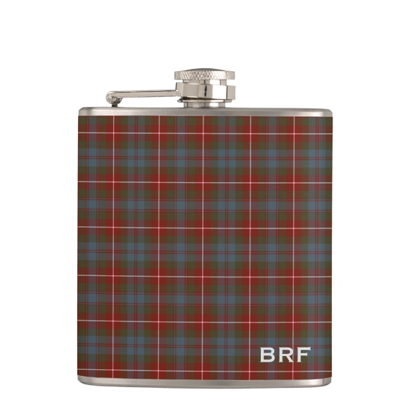 Clan Fraser Weathered Tartan Flask