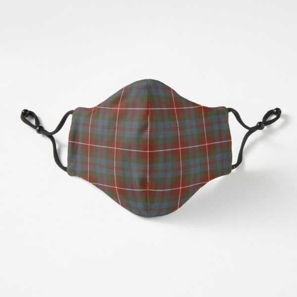 Fraser Weathered tartan fitted face mask