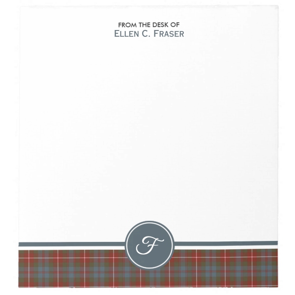 Clan Fraser Weathered Tartan Note Pad