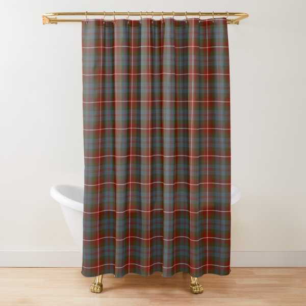 Fraser Weathered tartan shower curtain