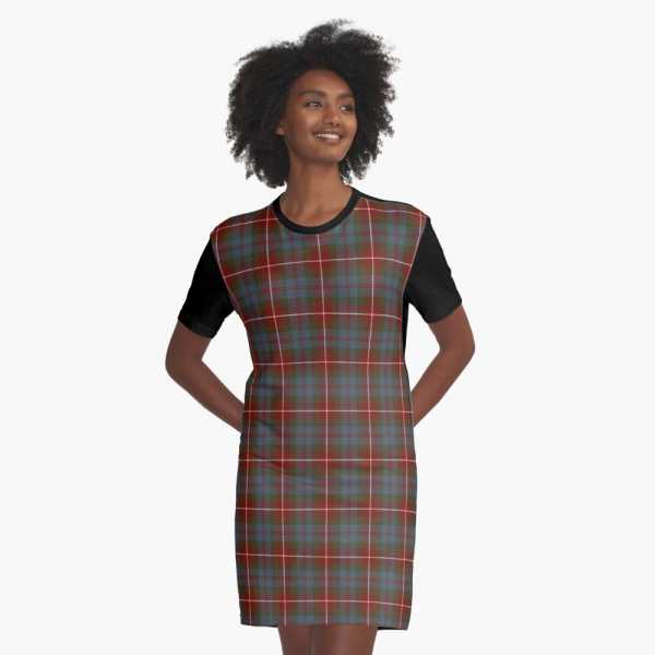 Fraser Weathered tartan tee shirt dress