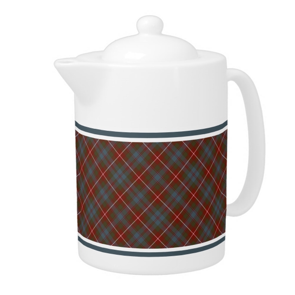 Clan Fraser Weathered Tartan Teapot