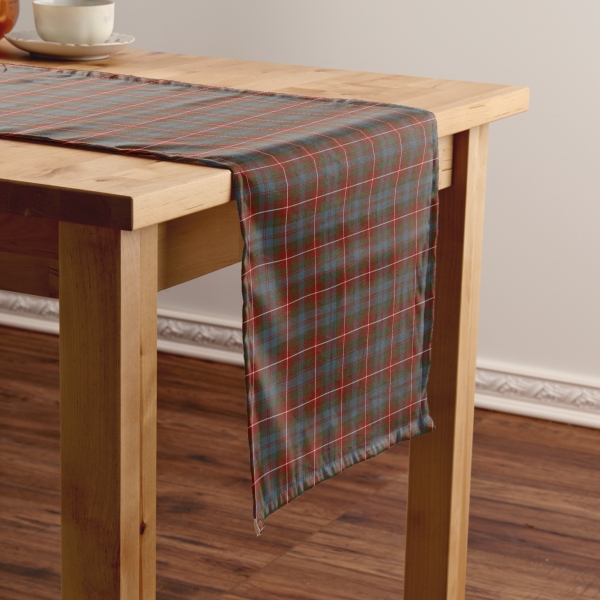 Fraser Weathered tartan table runner