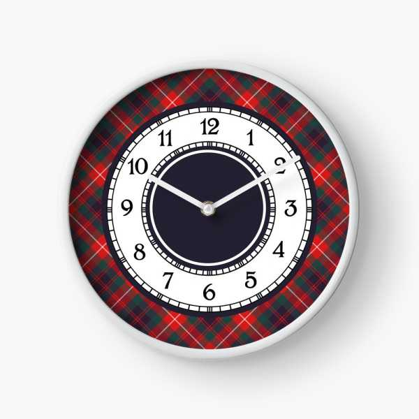 Fraser of Lovat tartan wall clock