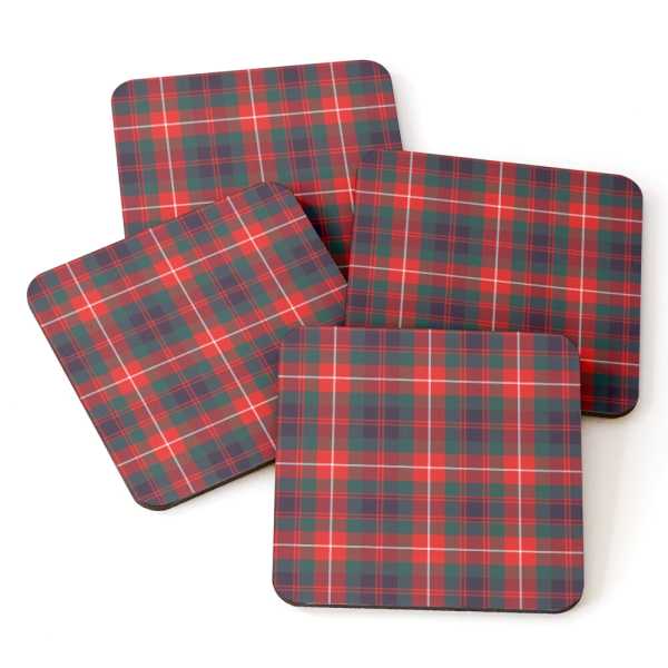 Fraser of Lovat tartan beverage coasters