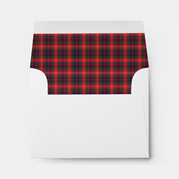 Envelope with Fraser of Lovat tartan liner