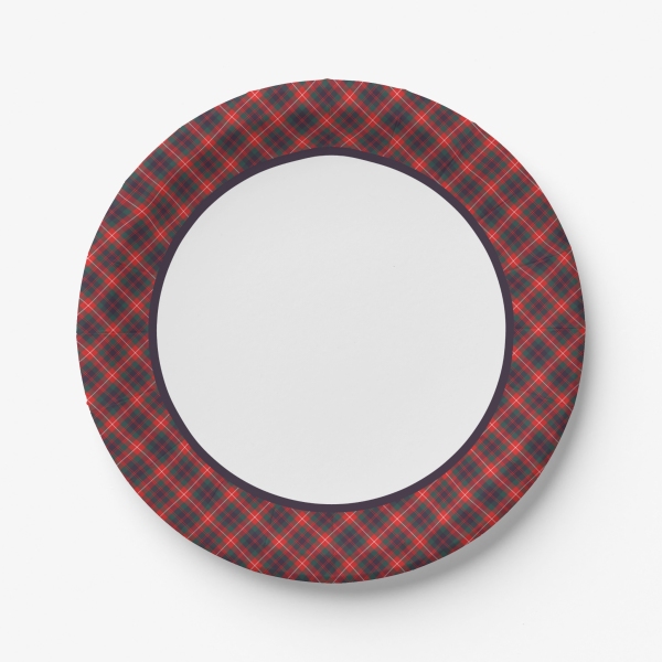 Fraser of Lovat tartan paper plate