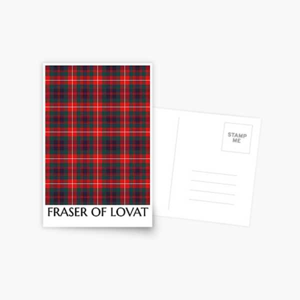 Fraser of Lovat tartan postcard