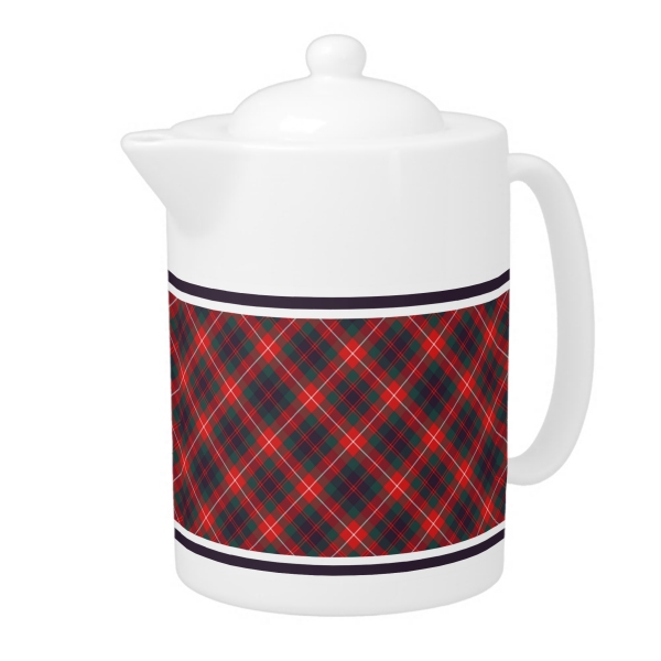 Fraser of Lovat tartan teapot