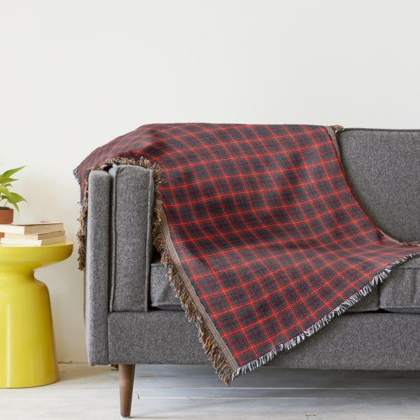 Fraser of Lovat tartan throw blanket