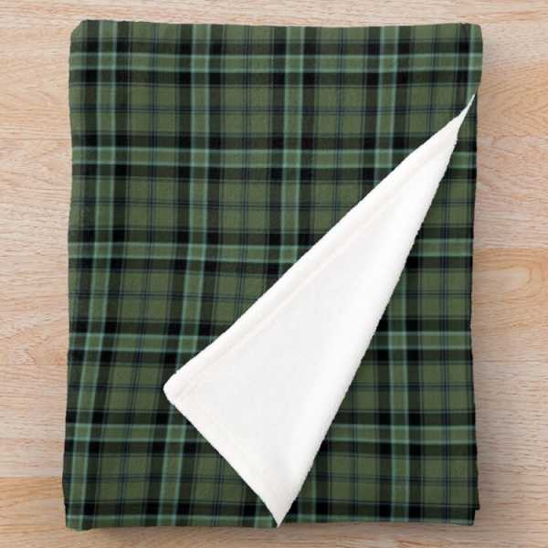 Fort William District tartan fleece throw blanket