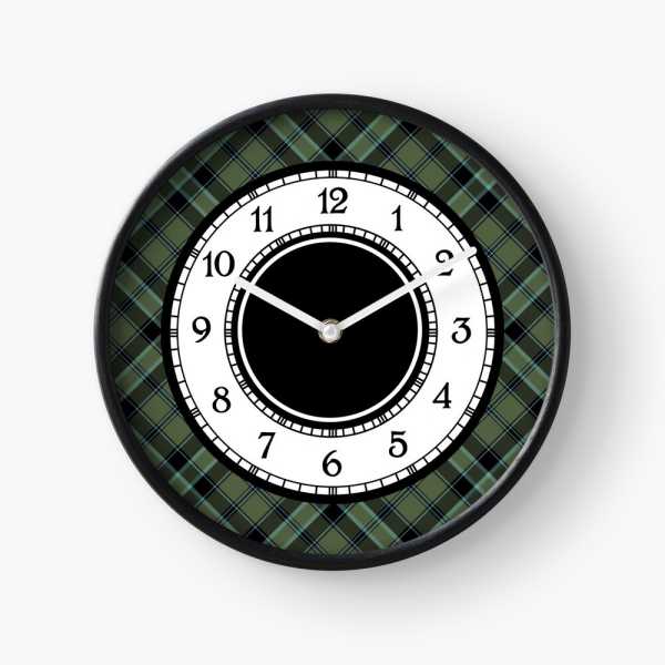 Fort William District tartan wall clock