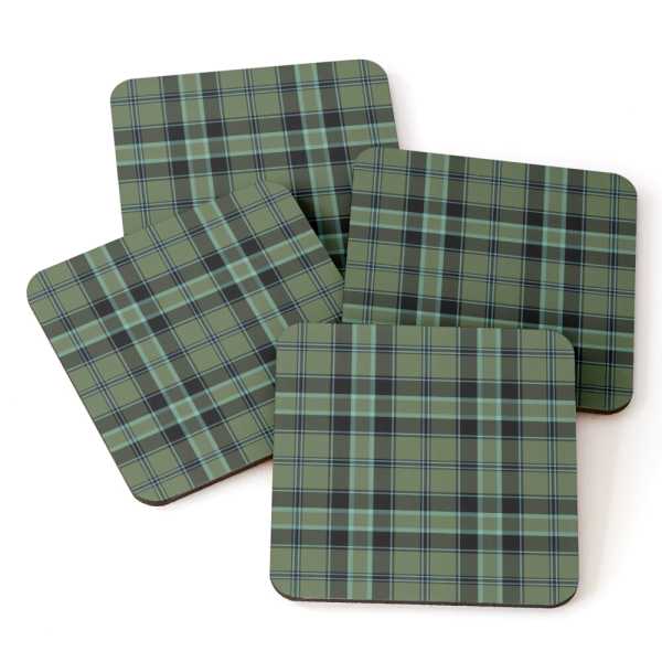 Fort William District tartan beverage coasters