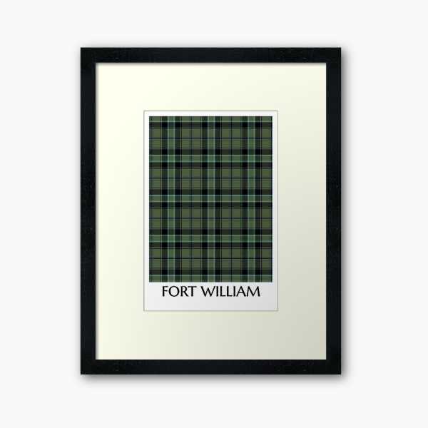 Fort William District tartan framed print