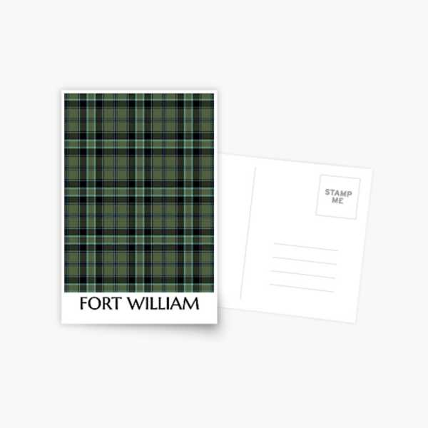 Fort William District tartan postcard
