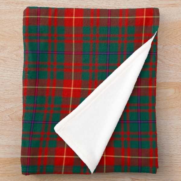 Fulton tartan fleece throw blanket