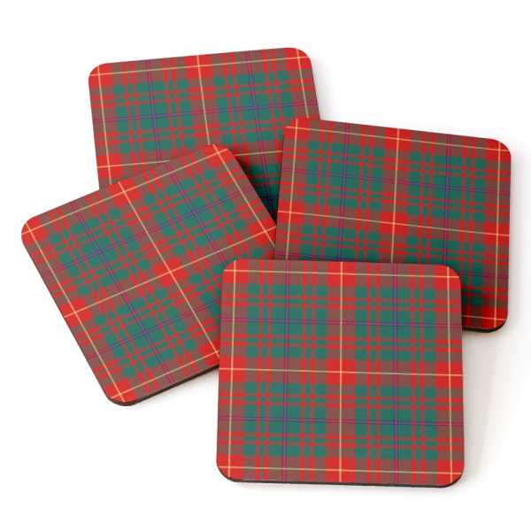 Fulton tartan beverage coasters