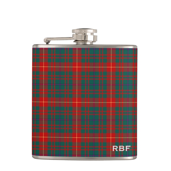 Fulton tartan hip flask