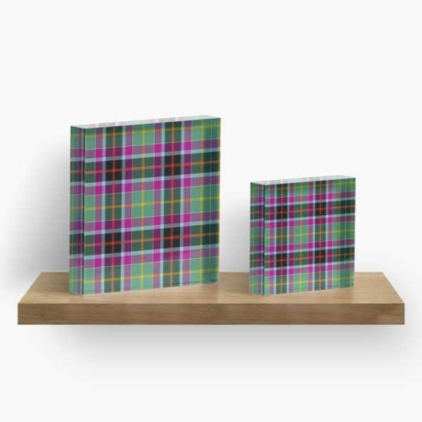 Galawater Ancient District tartan acrylic block