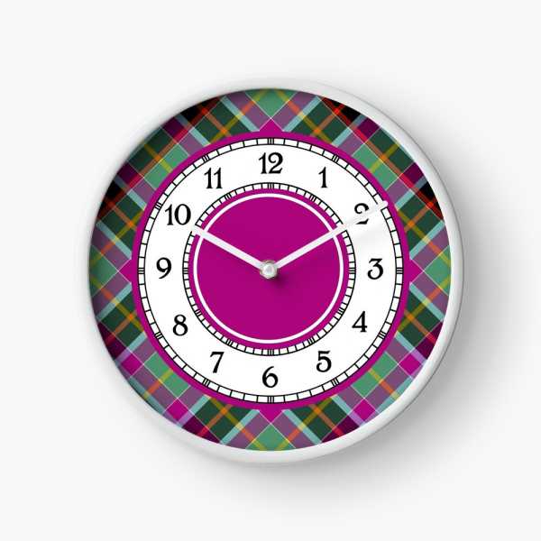 Galawater Ancient District tartan wall clock